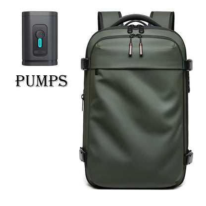 Men Travel Backpack Vacuum Compression Laptop Backpack 17 Inch Extended Large Capacity School Backpack Hiking Business Backpack